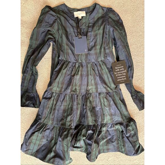 NWT Pomander Place Blackwatch Kenzo Plaid Mini Dress, XS $198 - Picture 3 of 9